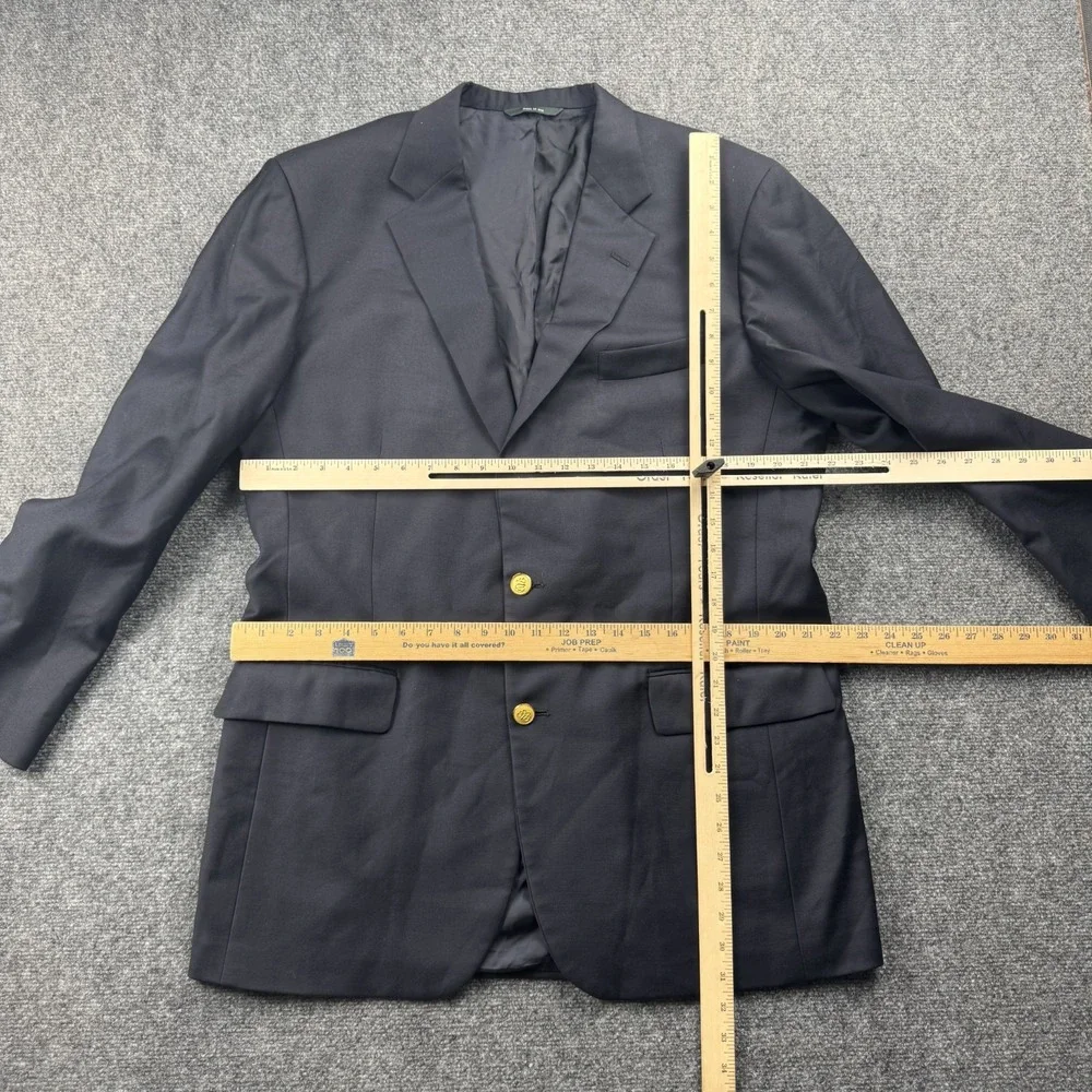 Brooks Brothers Blazer Mens 45L‎ Super 120s Loro Piana Wool USA Gold Buttons